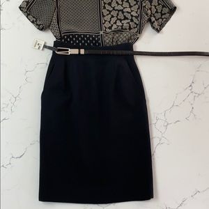 Anne Klein Wool a-line skirt fully lined with pockets